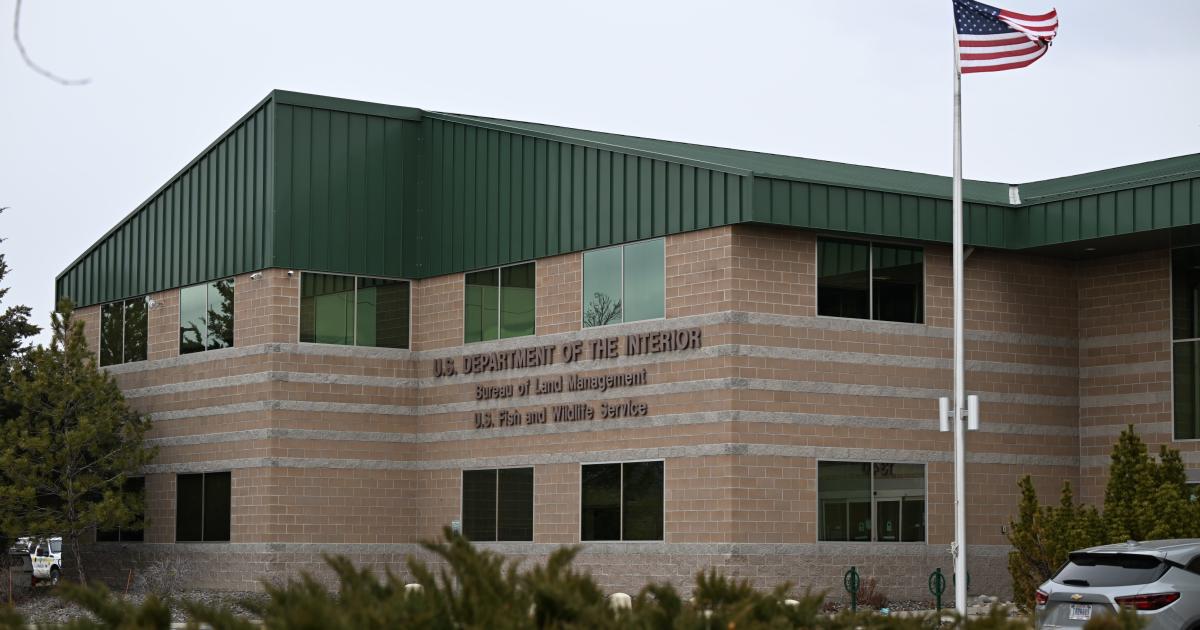 U.S. Department of the Interior Carson building with BLM signage