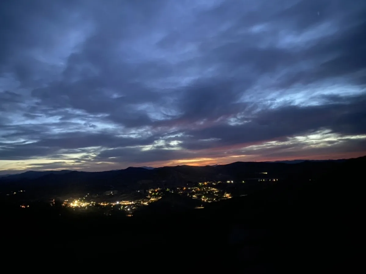 Evening view of Tonopah from the Brock Mountain ridgeline
