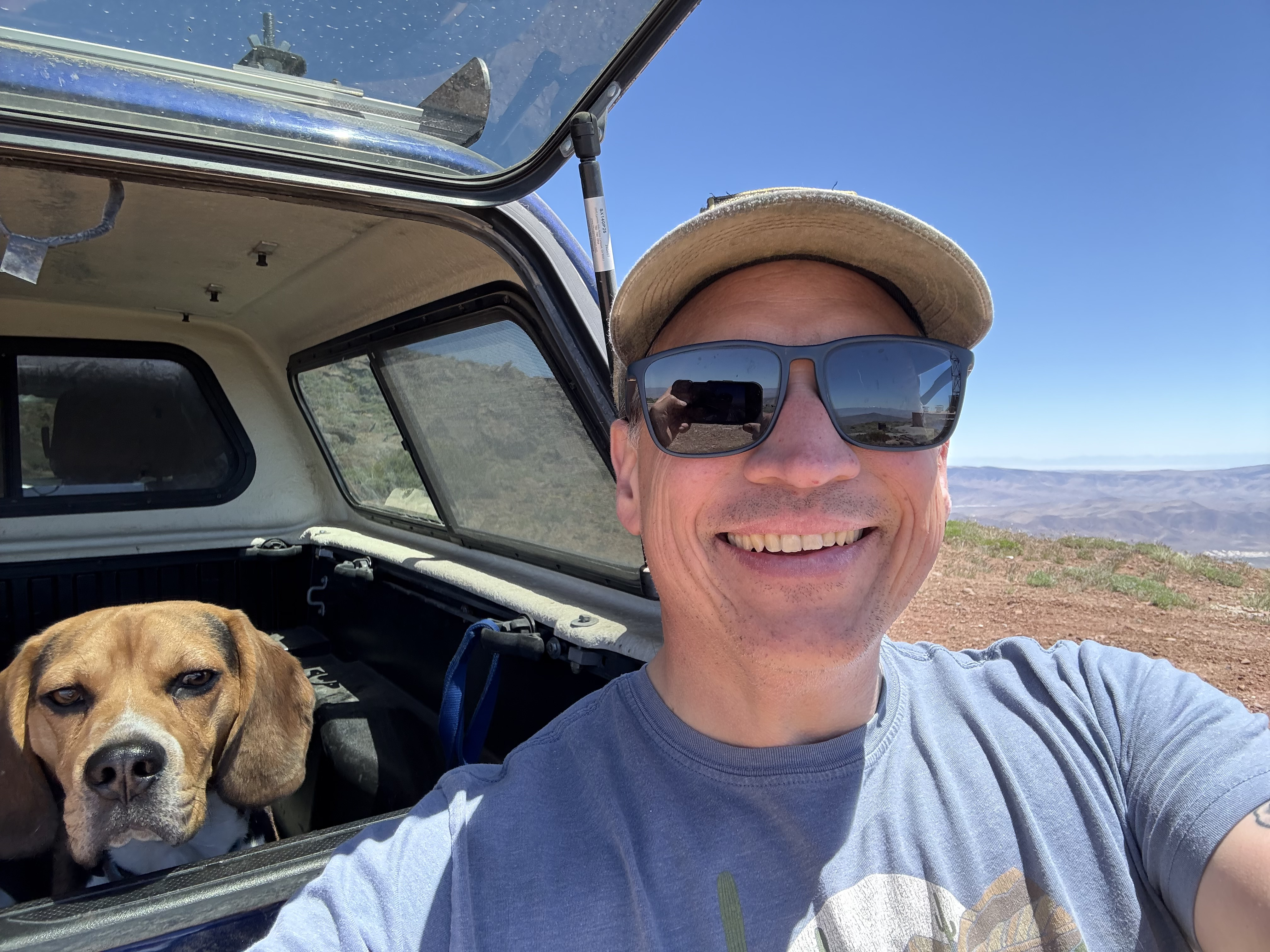 Dave Metts at Virginia Peak with a view across the northern basins